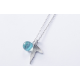 ocean bubble and whale tail sterling silver necklace