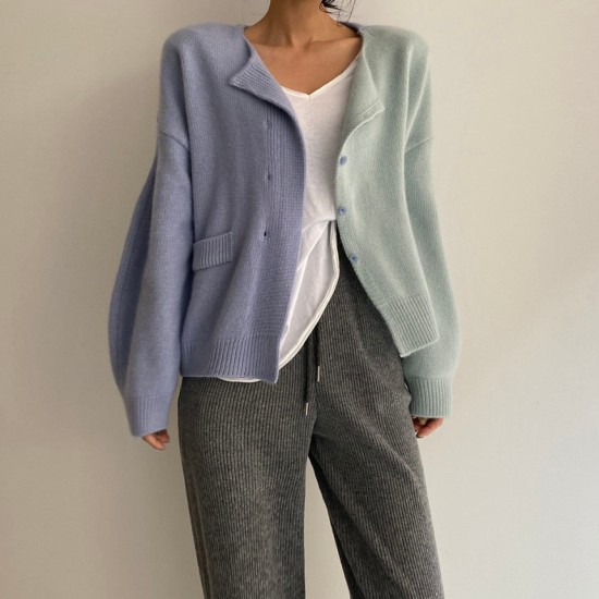 two-tone cardigan