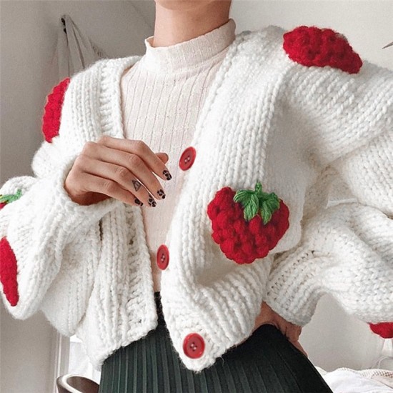 strawberry sugar knitted cardigan