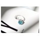 ocean bubble and whale tail sterling silver ring